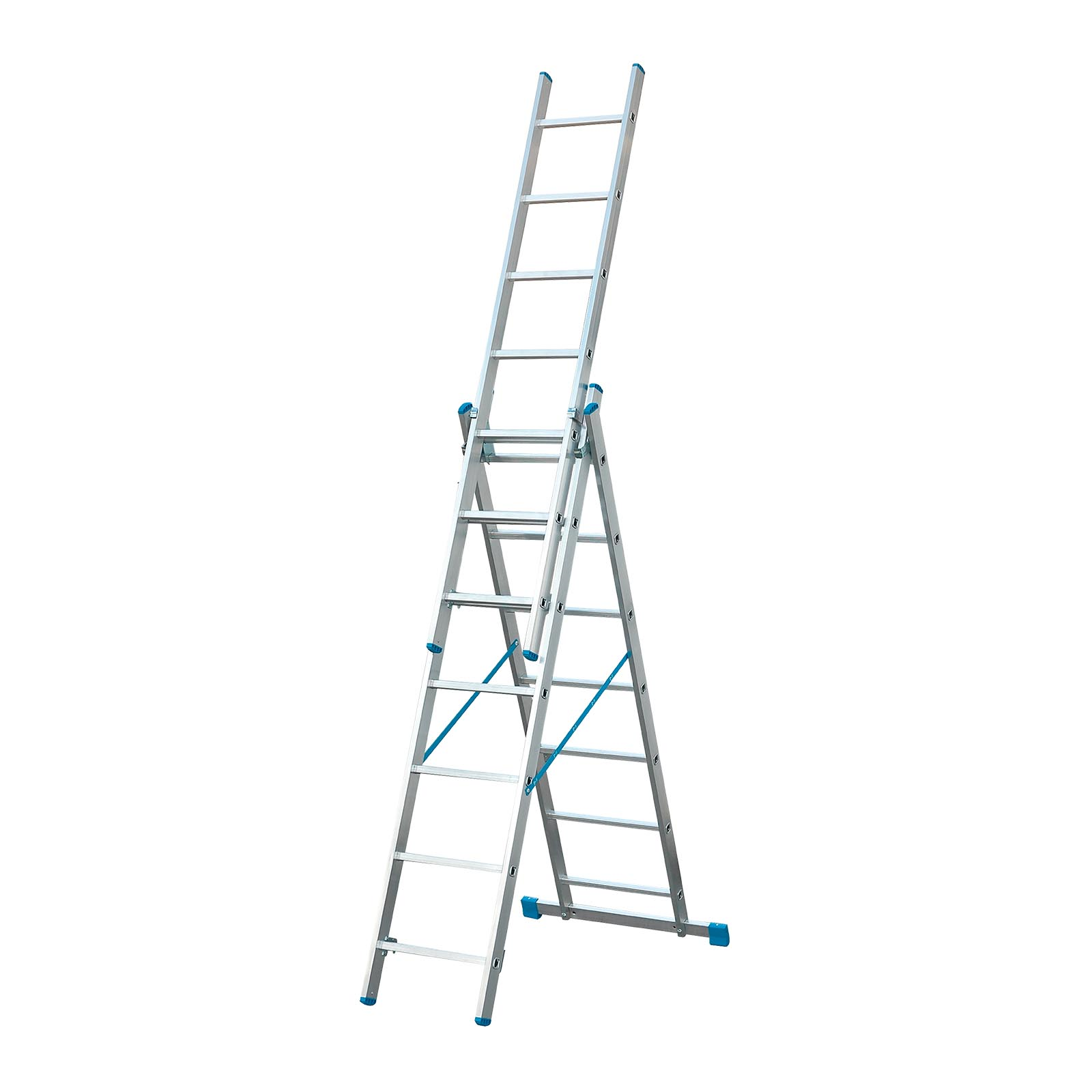 XTline Žebřík trojdílný hliníkový 3x9