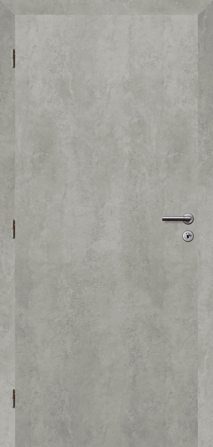 Solodoor Dveře struktur SMART plné beton 80 L oblá hrana boční