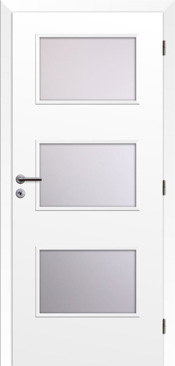 Solodoor Dveře fólie SMART 6 bílá 60 P oblá hrana boční sklo satinato