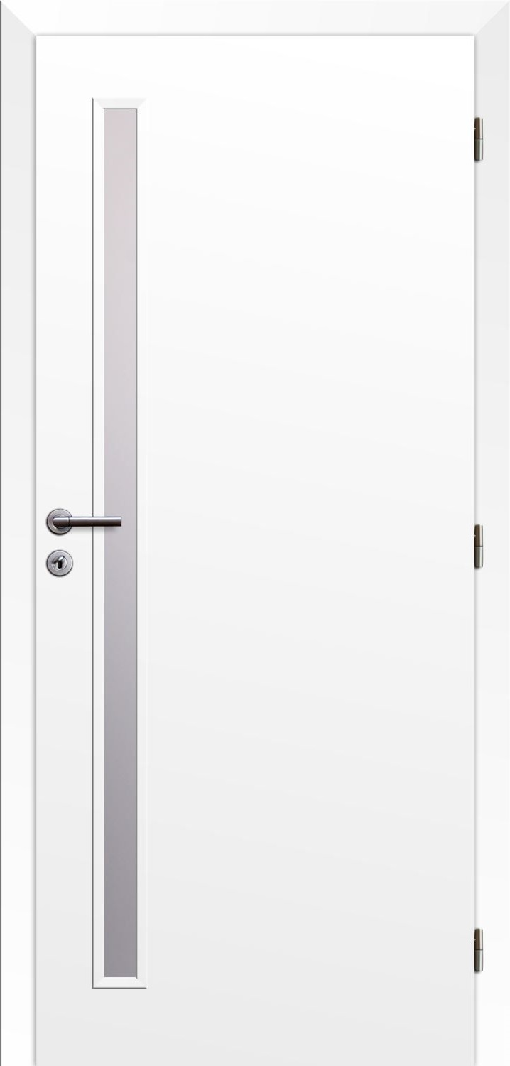 Solodoor Dveře fólie SMART 20 bílá 80 P oblá hrana boční sklo satinato