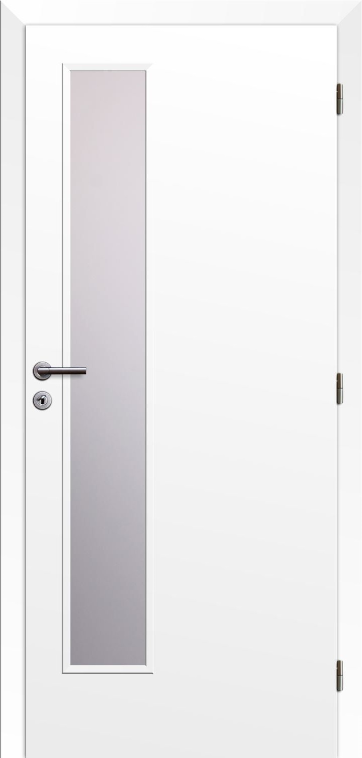 Solodoor Dveře fólie SMART 22 bílá 70 P oblá hrana boční sklo satinato
