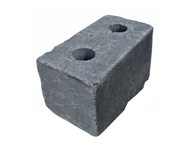 Presbeton Tvarovka plotová Crash Block HX 4/19/R 390×190×190 mm rumplovaná černá (60)