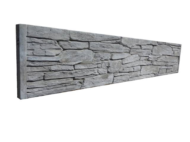 Presbeton Výplň plotová 2070×65×400 mm oboustranná reliéfní přírodní (12)