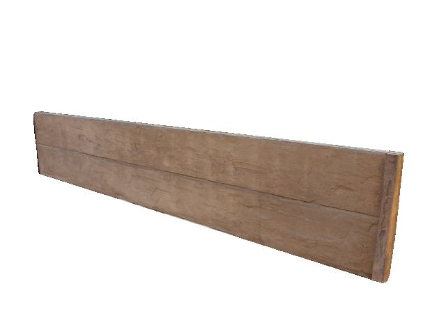 Presbeton Výplň plotová 2070×50×400 mm oboustranná reliéfní hnědá (12)