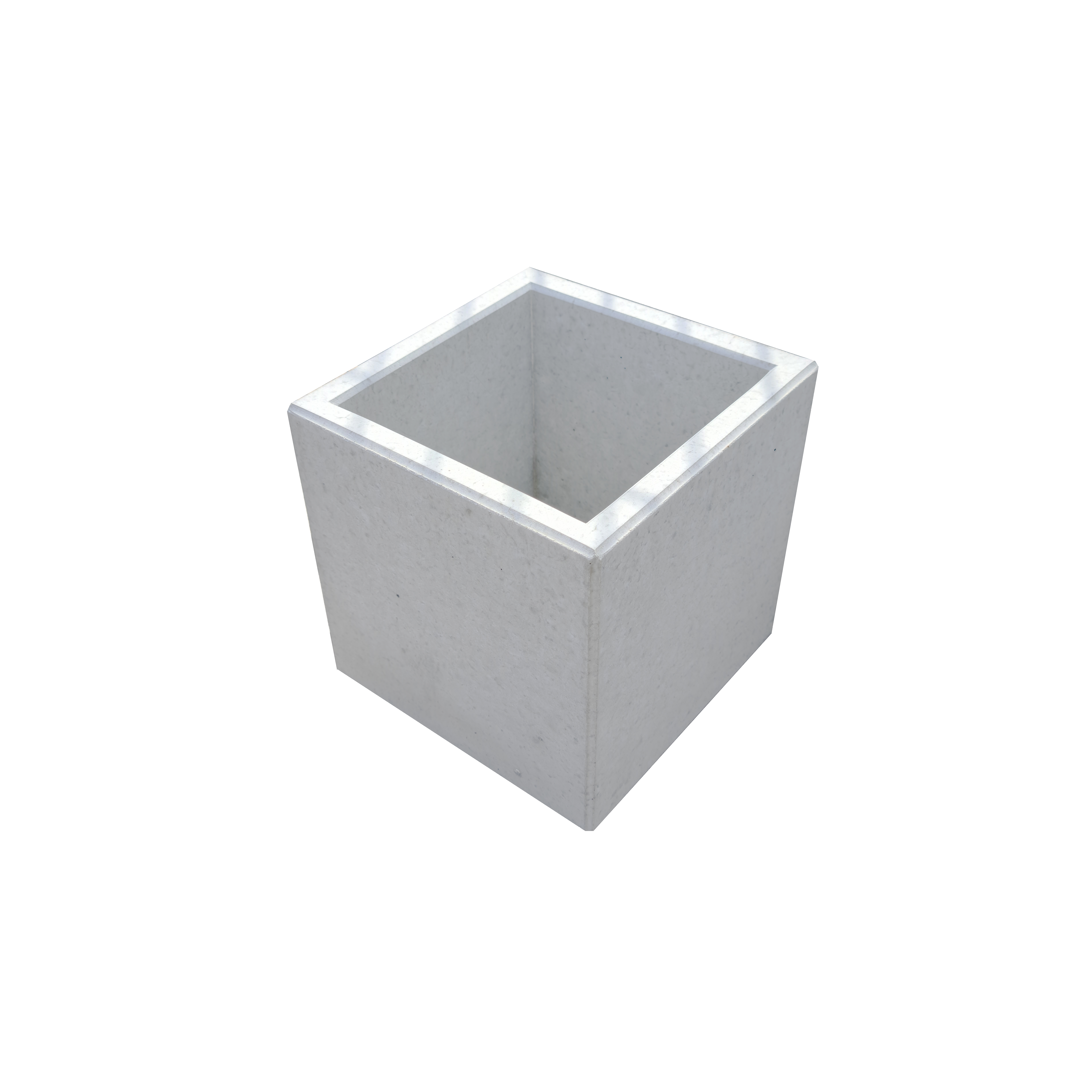 Presbeton Květináč betonový Lite Cube 5 200×200×200 mm hladký bílý