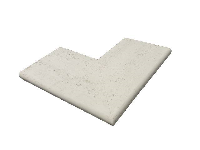 Presbeton Lem bazénový Verto 600/310×600/310×45 mm vnější roh reliéfní slonovinový (10)