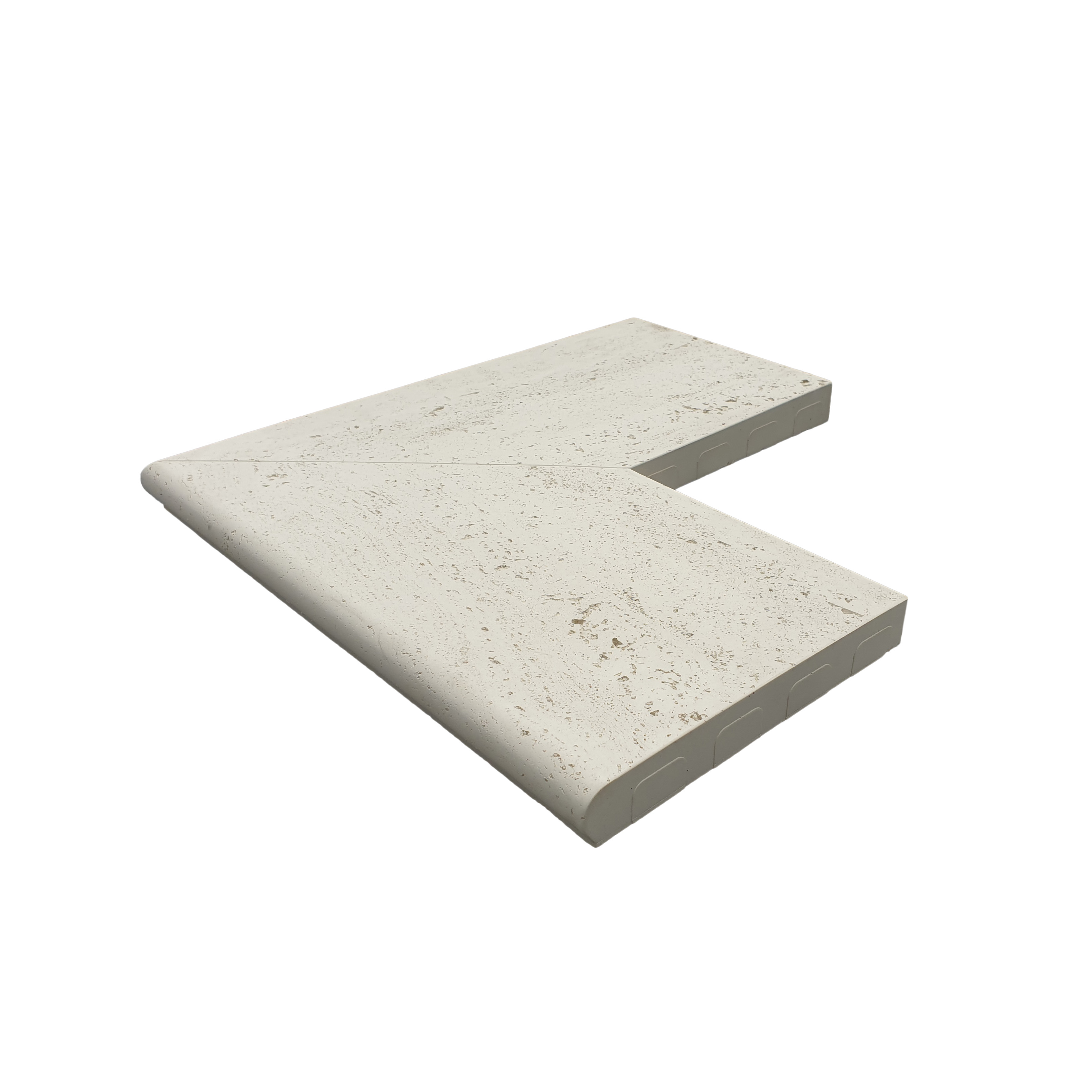 Presbeton Lem bazénový Verto 600/310×600/310×45 mm vnější roh reliéfní šedý (10)