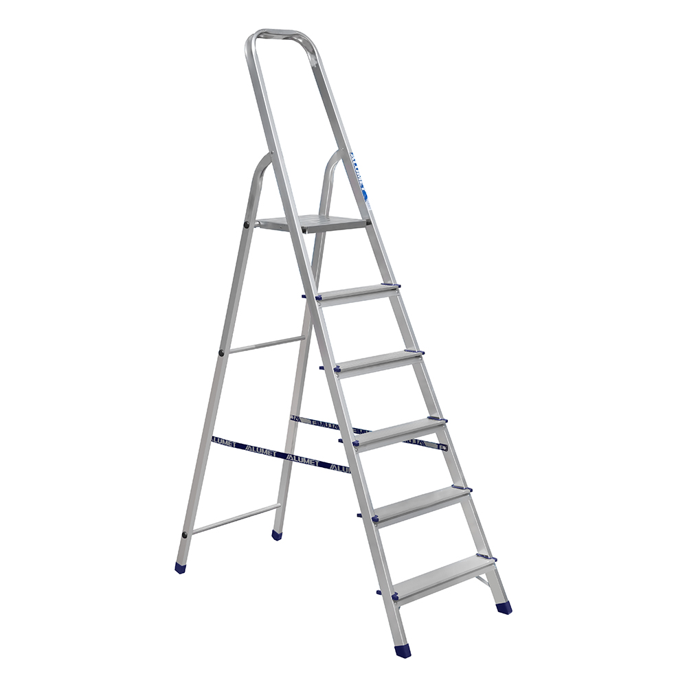Alumet Schůdky hliníkové jednostranné počet příček 5+1