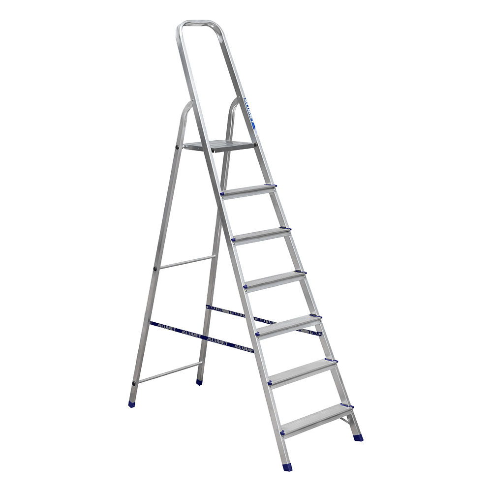 Alumet Schůdky hliníkové jednostranné počet příček 6+1