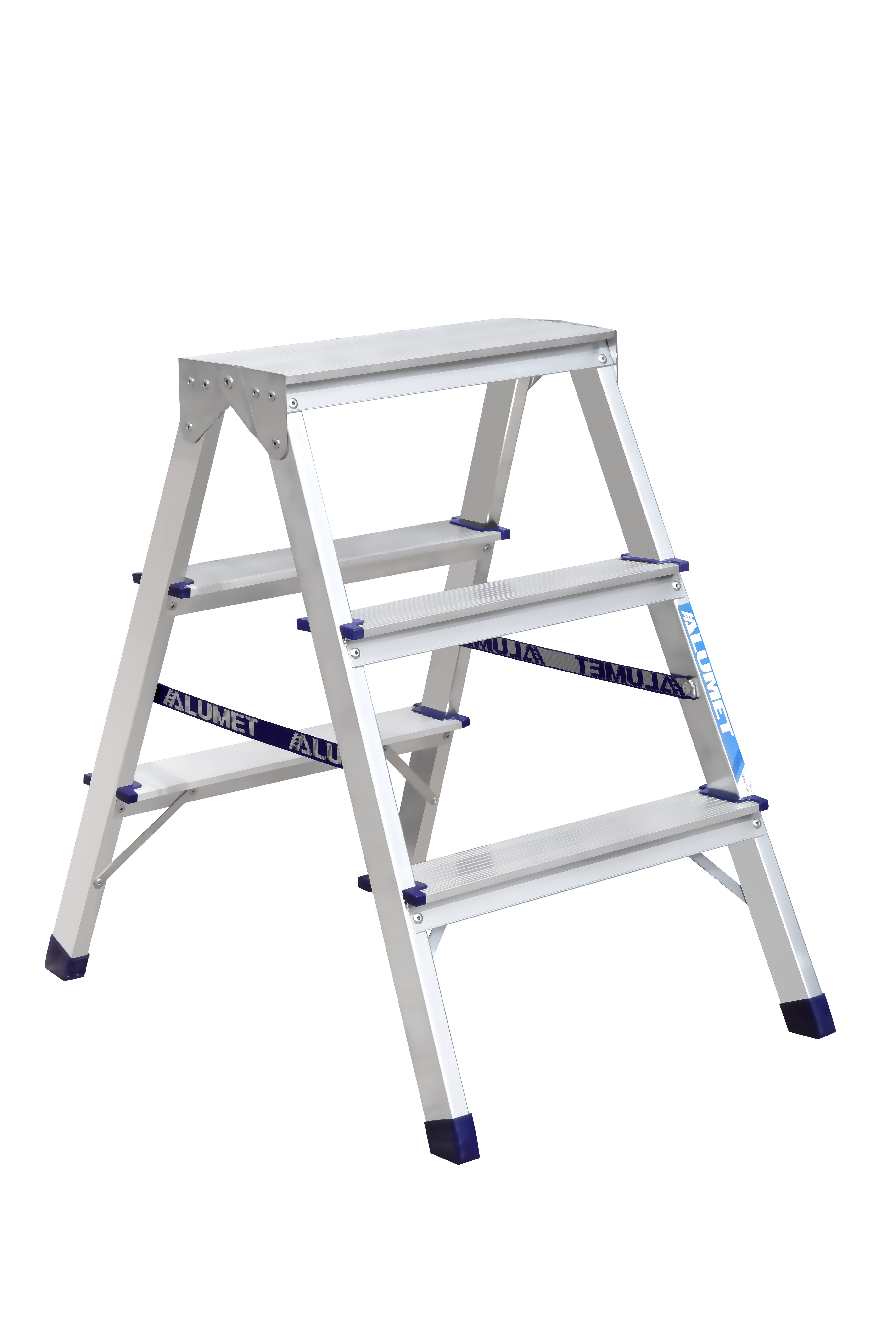 Alumet Schůdky hliníkové oboustranné počet příček 2x3
