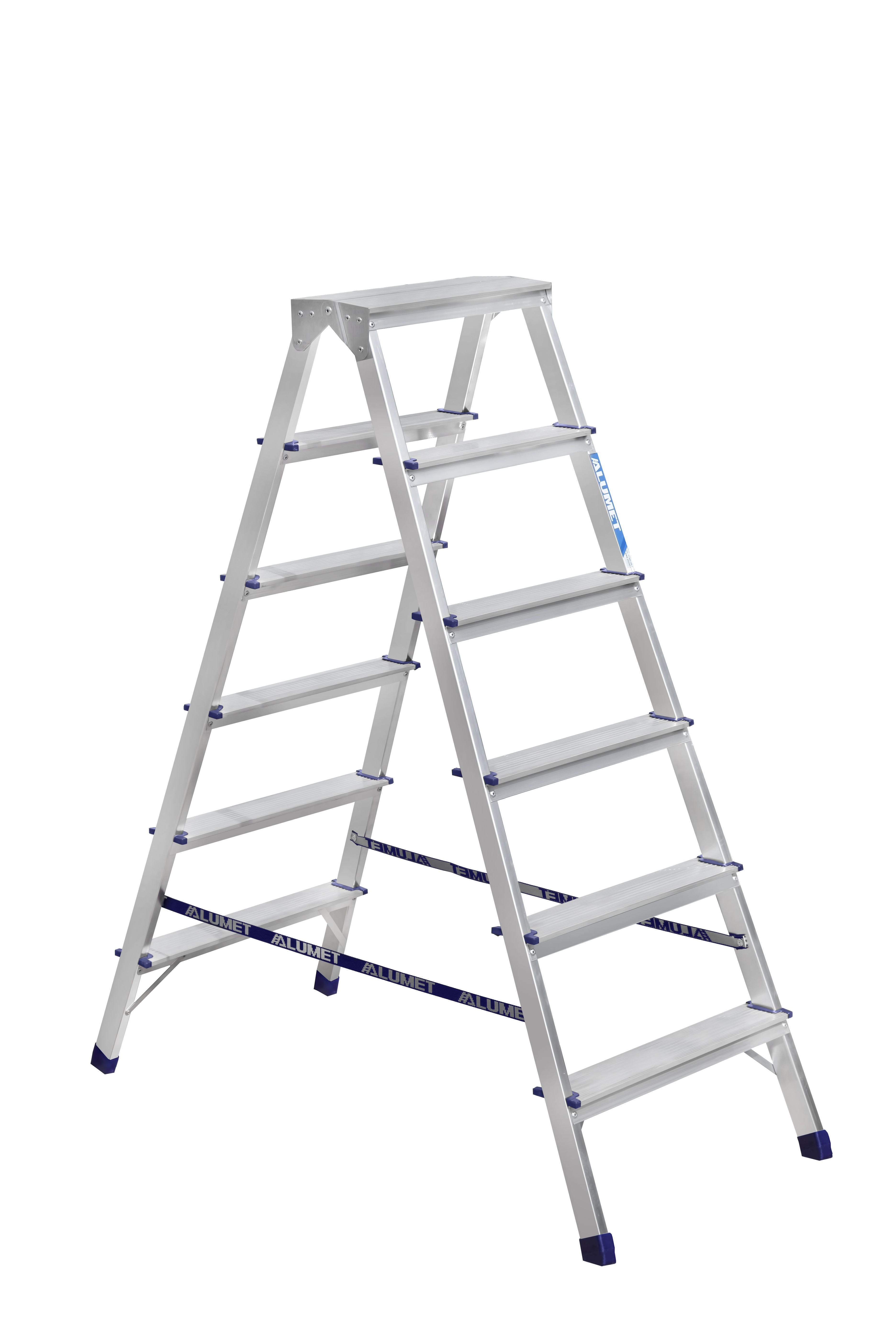 Alumet Schůdky hliníkové oboustranné počet příček 2x6
