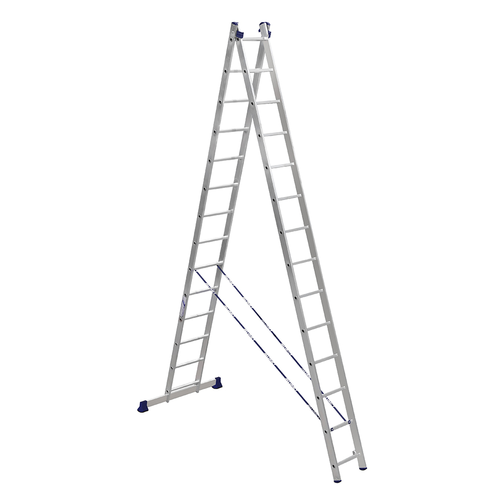 Alumet Žebřík hliníkový dvoudílný počet příček 2x14
