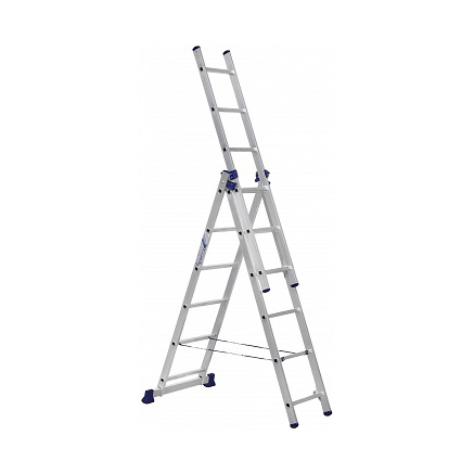 Alumet Žebřík hliníkový třídílný počet příček 3x6