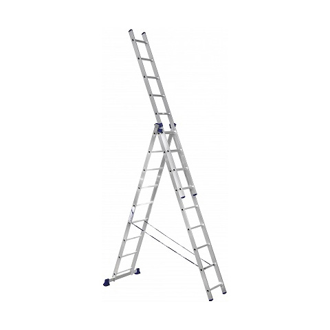 Alumet Žebřík hliníkový třídílný počet příček 3x9