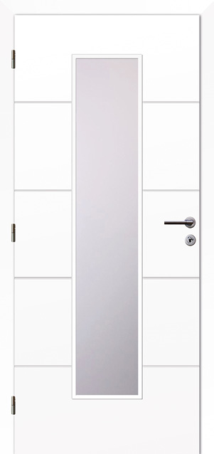 Solodoor Dveře SMART 8 lak snow 60 L sklo satinato