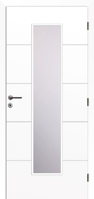 Solodoor Dveře SMART 8 lak snow 90 P sklo satinato