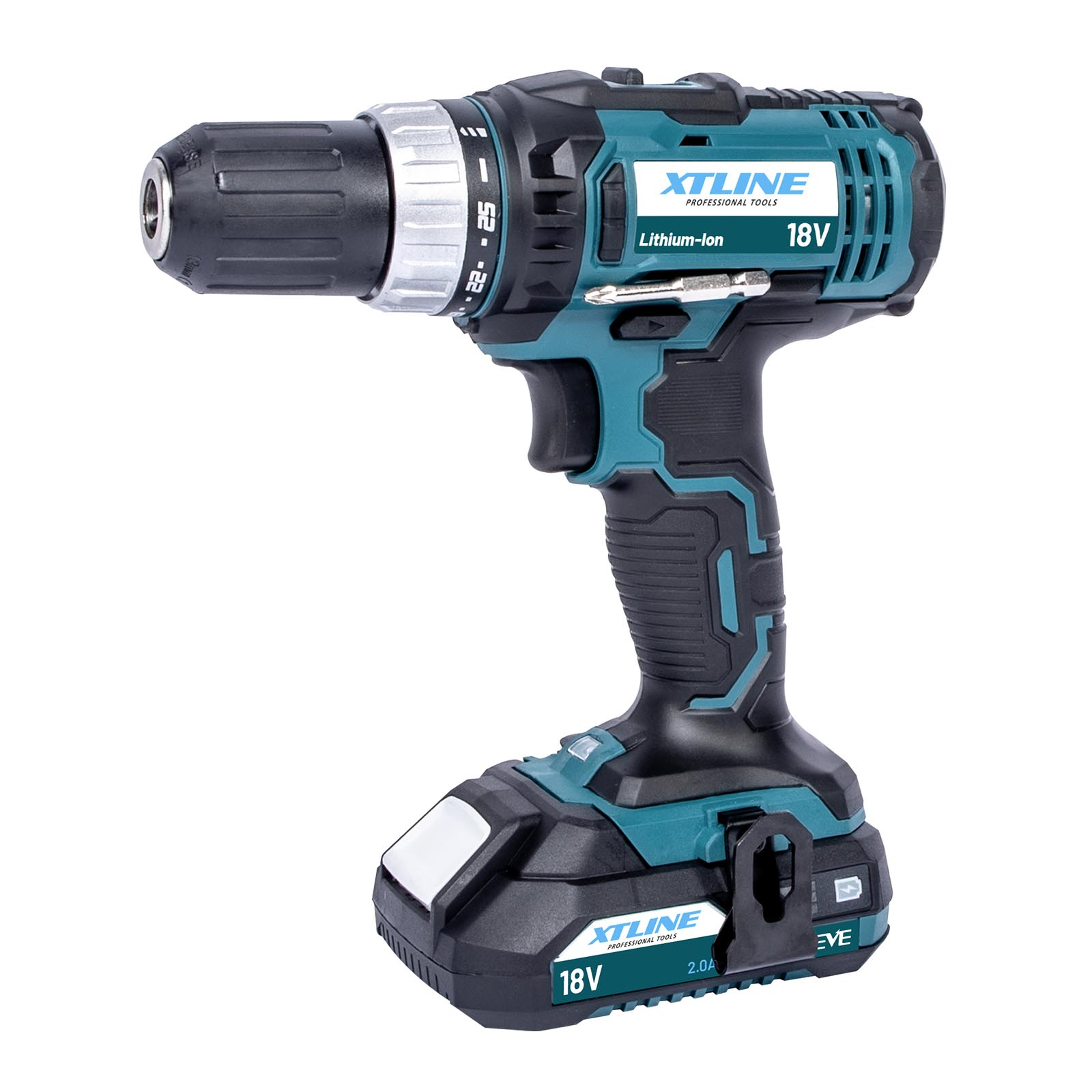 XTline Aku vrtačka 18 V, 35 Nm + 2 baterie 2.0 Ah + nabíječka 2.4 A