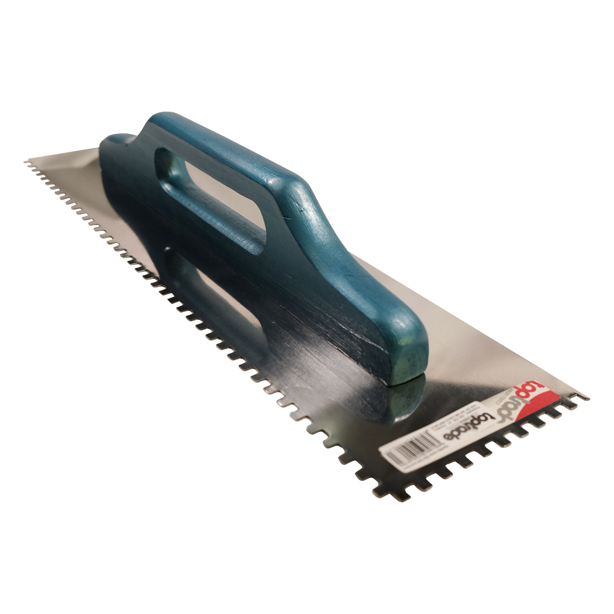 Toptrade Hladítko nerezové, s dřevěnou rukojetí, zub 6 mm, 500×130 mm, standard