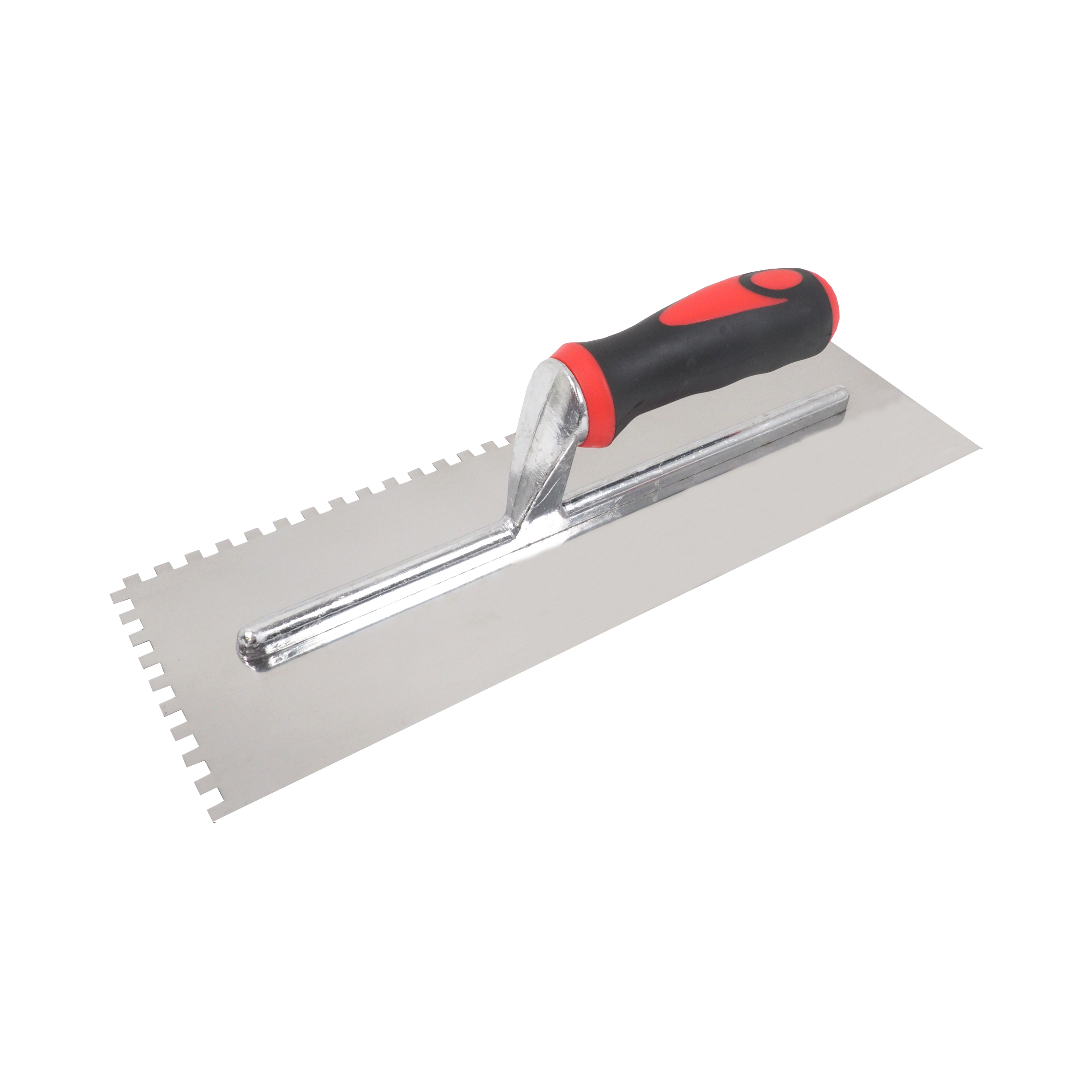 Hladítko nerezové, s pogumovanou rukojetí, zub 6 mm, 360×120 mm, profi