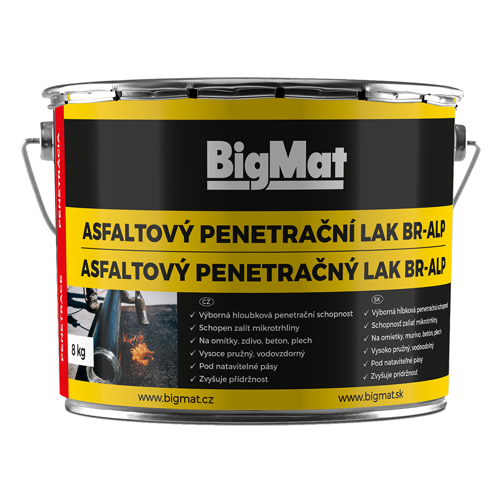 BigMat Lak asfaltový penetrační BR-ALP 8 kg