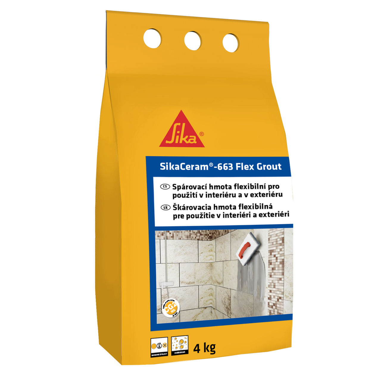 Sika Hmota spárovací cementová SikaCeram-663 Flex Grout bílá 4 kg