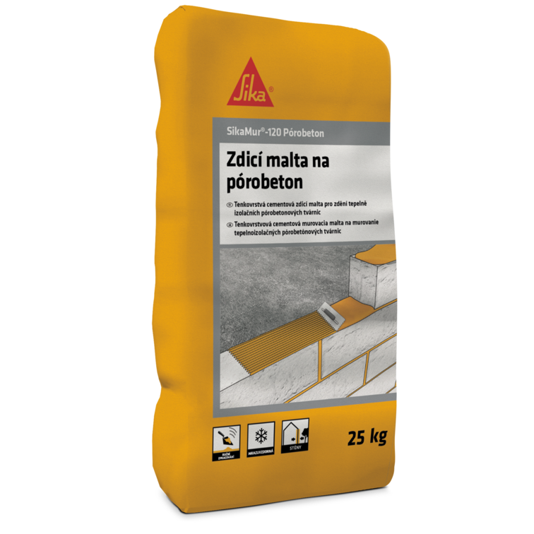 Sika Malta zdicí na pórobeton SikaMur-120 Pórobeton 25 kg