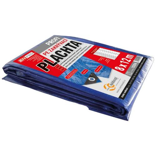 Plachta zakrývací Profi, 8×12 m, modro - stříbrná