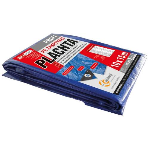 Plachta zakrývací Profi, 10×15 m, modro - stříbrná