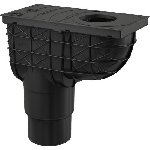 Lapač střešních splavenin přímý DN 125/110 mm, černá, Enpro