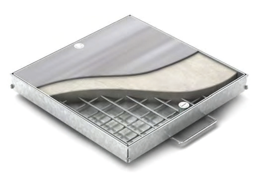 MEA Poklop zadlažďovací Deck SF 15 700×700×50 mm ocelový žárově pozink. pochozí A15 kN