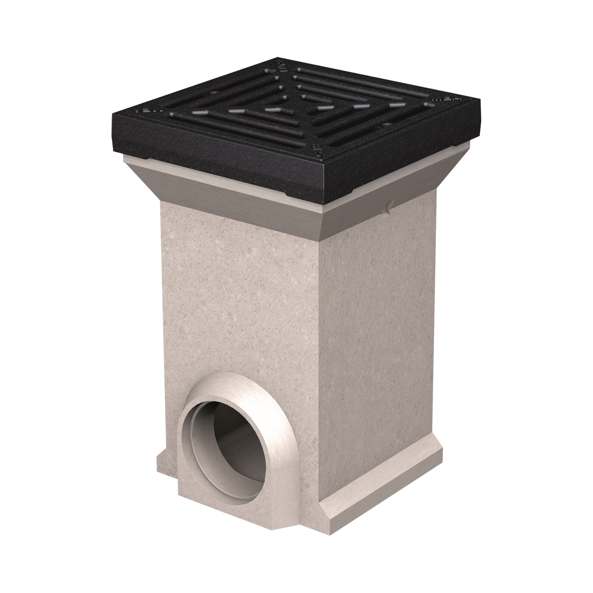 MEA Vpusť dvorní 300×300 mm polymerbeton + litinový rošt B125