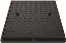 MEA Poklop s rámem Eco 500×500×70 mm čtverec kompozit prefabrikát zamykatelný B125 kN