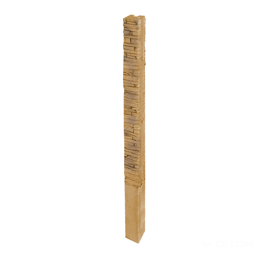 Diton Sloupek plotový Quick wall stone 240 150×150×3300 mm rohový hnědý mix (8)