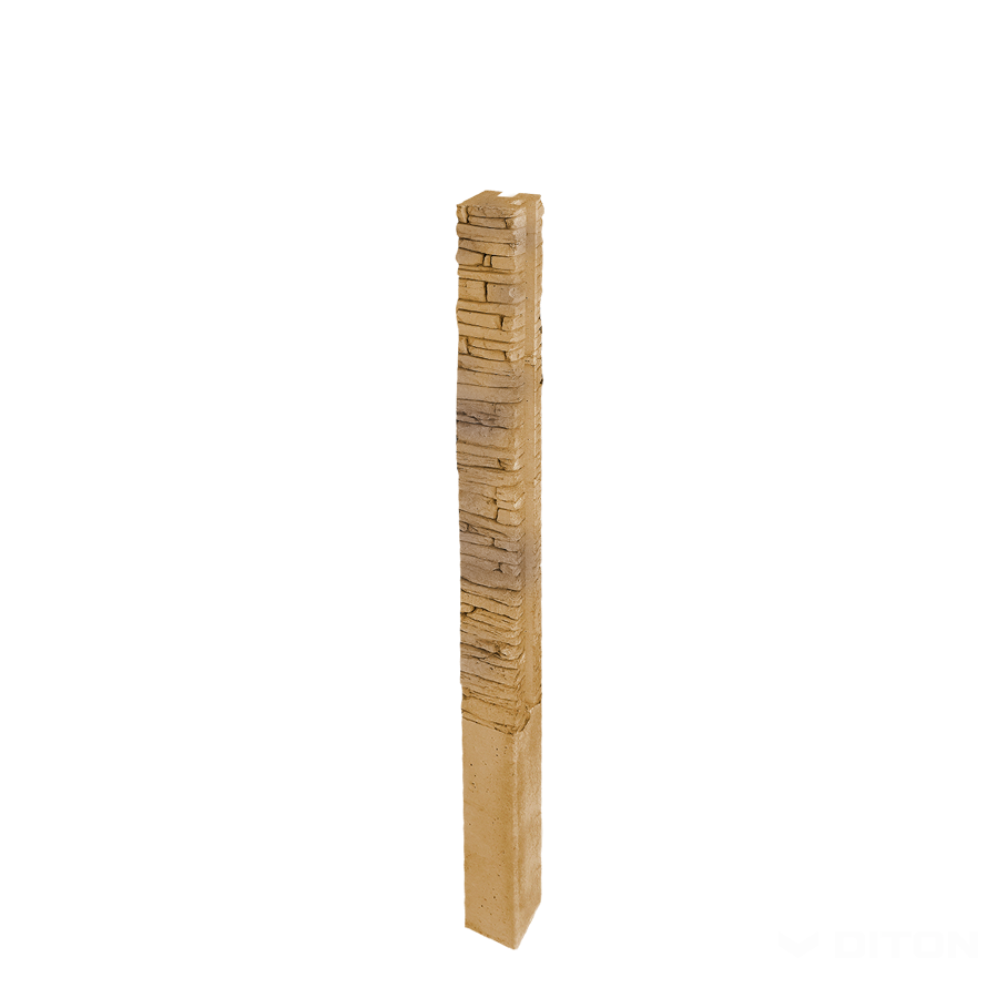 Diton Sloupek plotový Quick wall stone 200 150×150×2900 mm rohový hnědý mix (8)