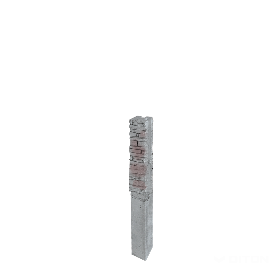 Diton Sloupek plotový Quick wall stone 120 150×150×2100 mm rohový šedý mix (8)