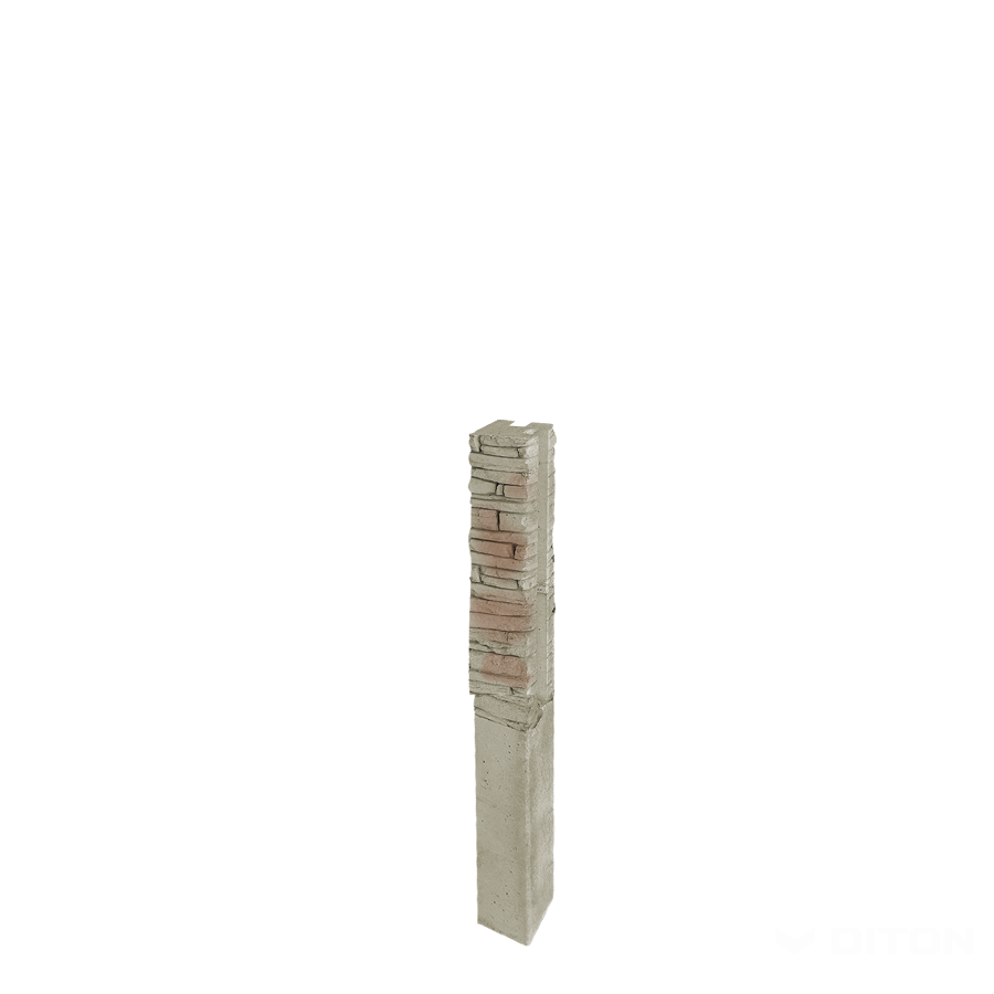 Diton Sloupek plotový Quick wall stone 120 150×150×2100 mm rohový béžový mix (8)