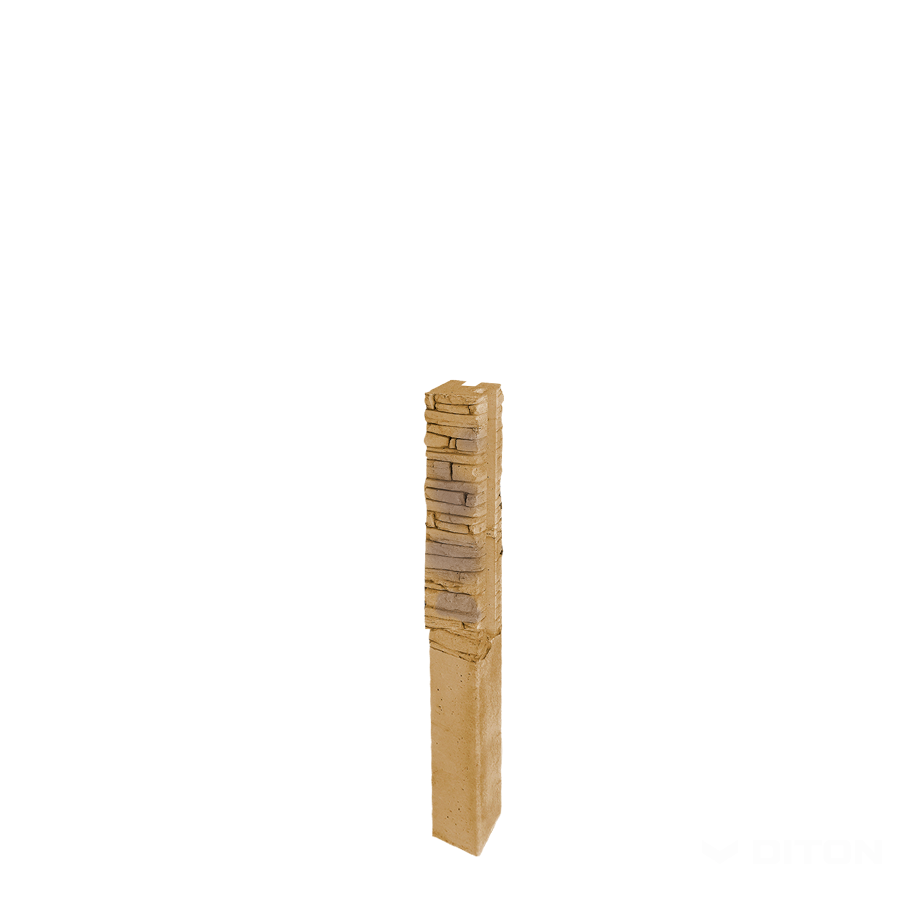 Diton Sloupek plotový Quick wall stone 120 150×150×2100 mm rohový hnědý mix (8)