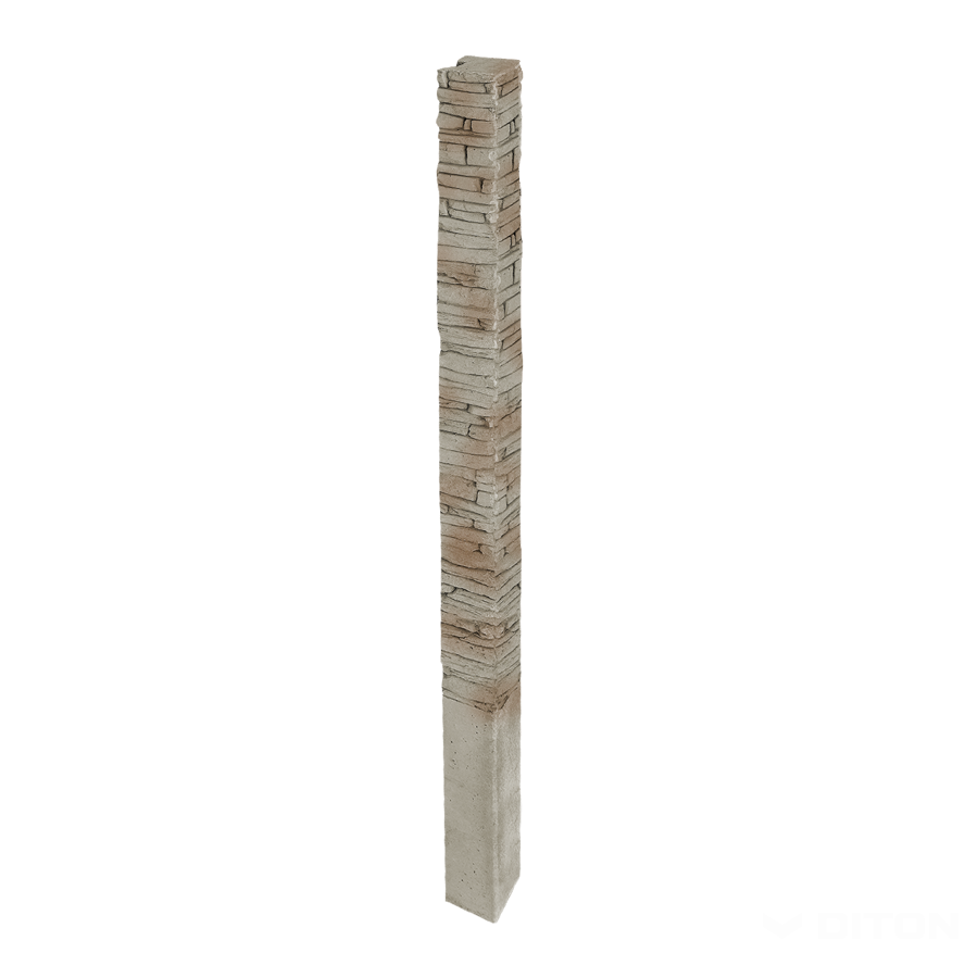 Diton Sloupek plotový Quick wall stone 240 150×150×3300 mm koncový béžový mix (8)