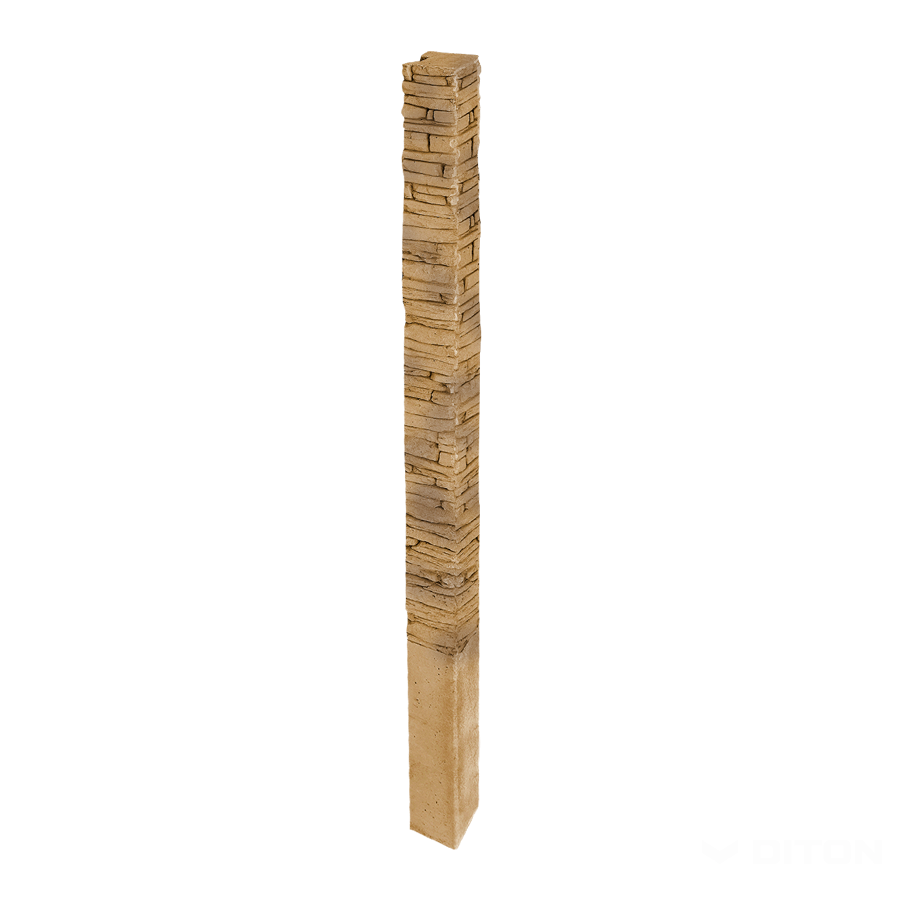 Diton Sloupek plotový Quick wall stone 240 150×150×3300 mm koncový hnědý mix (8)