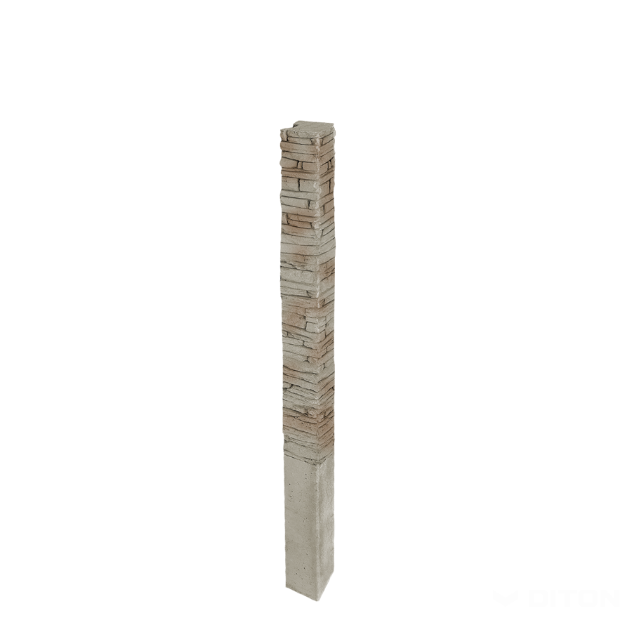 Diton Sloupek plotový Quick wall stone 200 150×150×2900 mm koncový béžový mix (8)