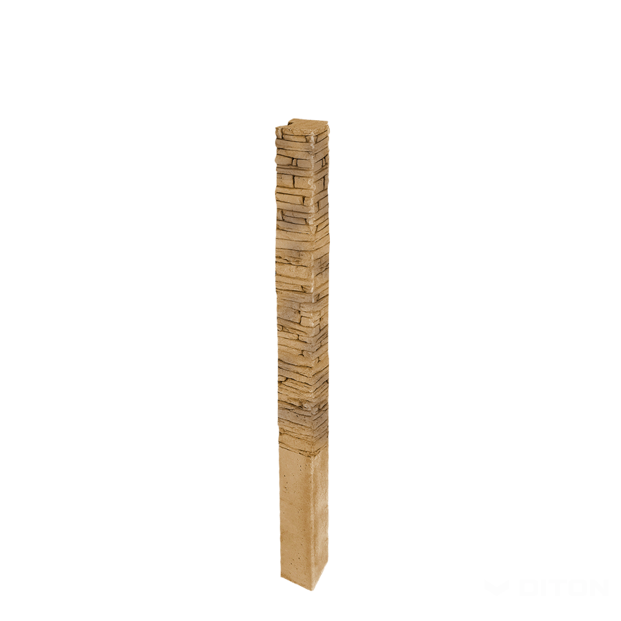 Diton Sloupek plotový Quick wall stone 200 150×150×2900 mm koncový hnědý mix (8)