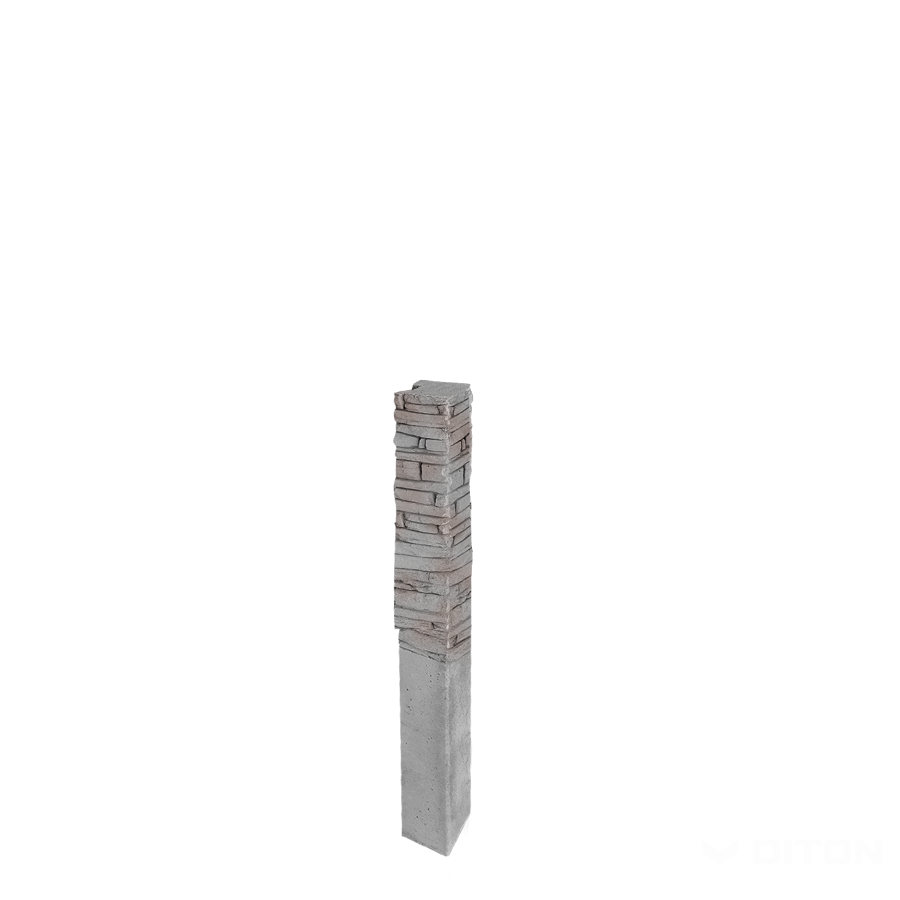 Diton Sloupek plotový Quick wall stone 120 150×150×2100 mm koncový šedý mix (8)