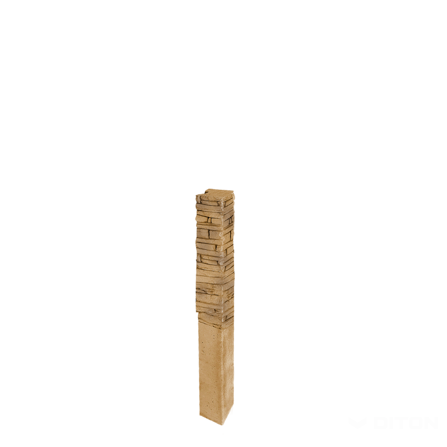 Diton Sloupek plotový Quick wall stone 120 150×150×2100 mm koncový hnědý mix (8)