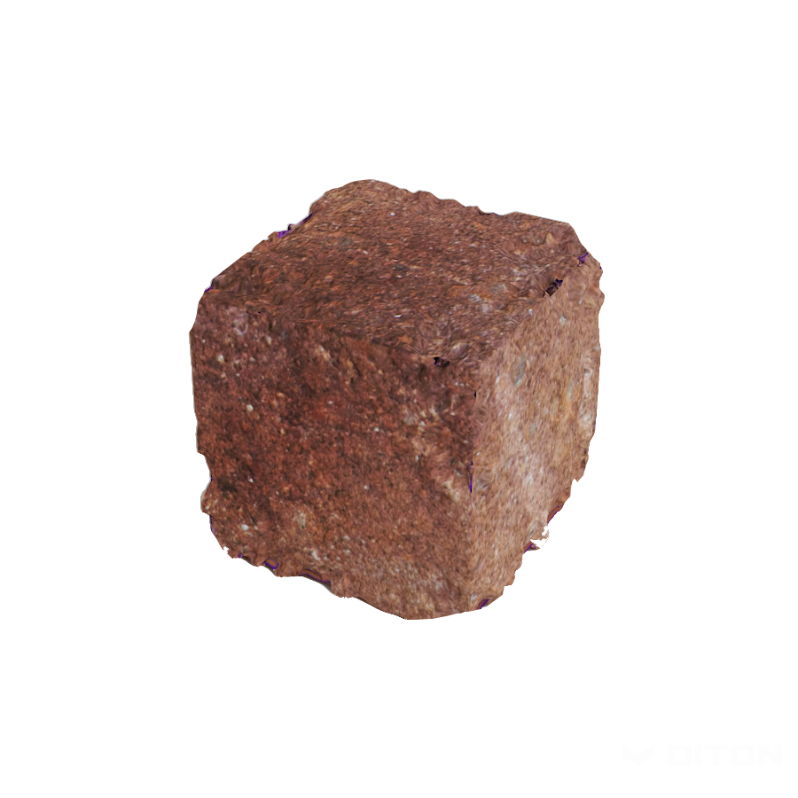 Diton Blok zdicí (stříška) History 70×70×70 mm středová kostka červeno-okrová (480)