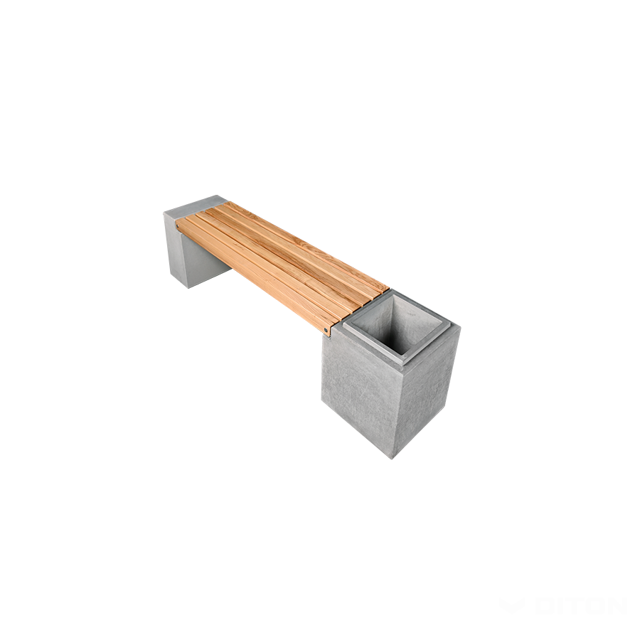 Diton Lavice Oru s květináčem - prodlužovací set 1880×400×450 mm přírodní