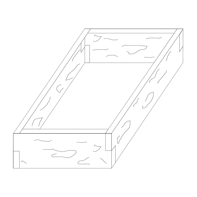 Ferobet Záhon betonový Kompakt 2000×1000×450 mm zvýšený natur reliéfní staré dřevo