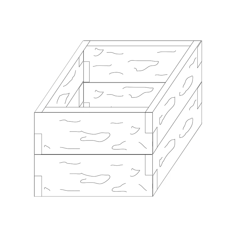 Ferobet Záhon betonový Kompakt 1000×1000×900 mm zvýšený natur reliéfní staré dřevo