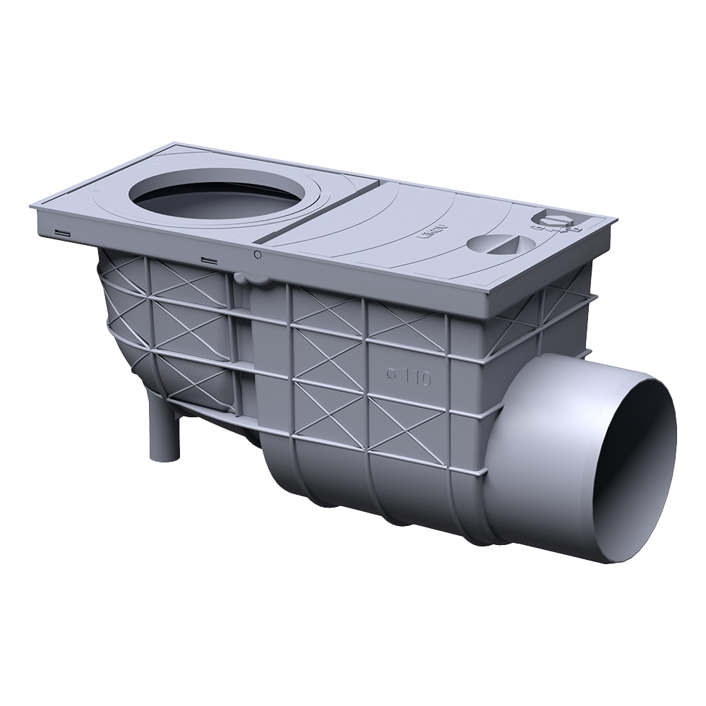 Likov Lapač střešních splavenin GRS boční šedá 110 mm