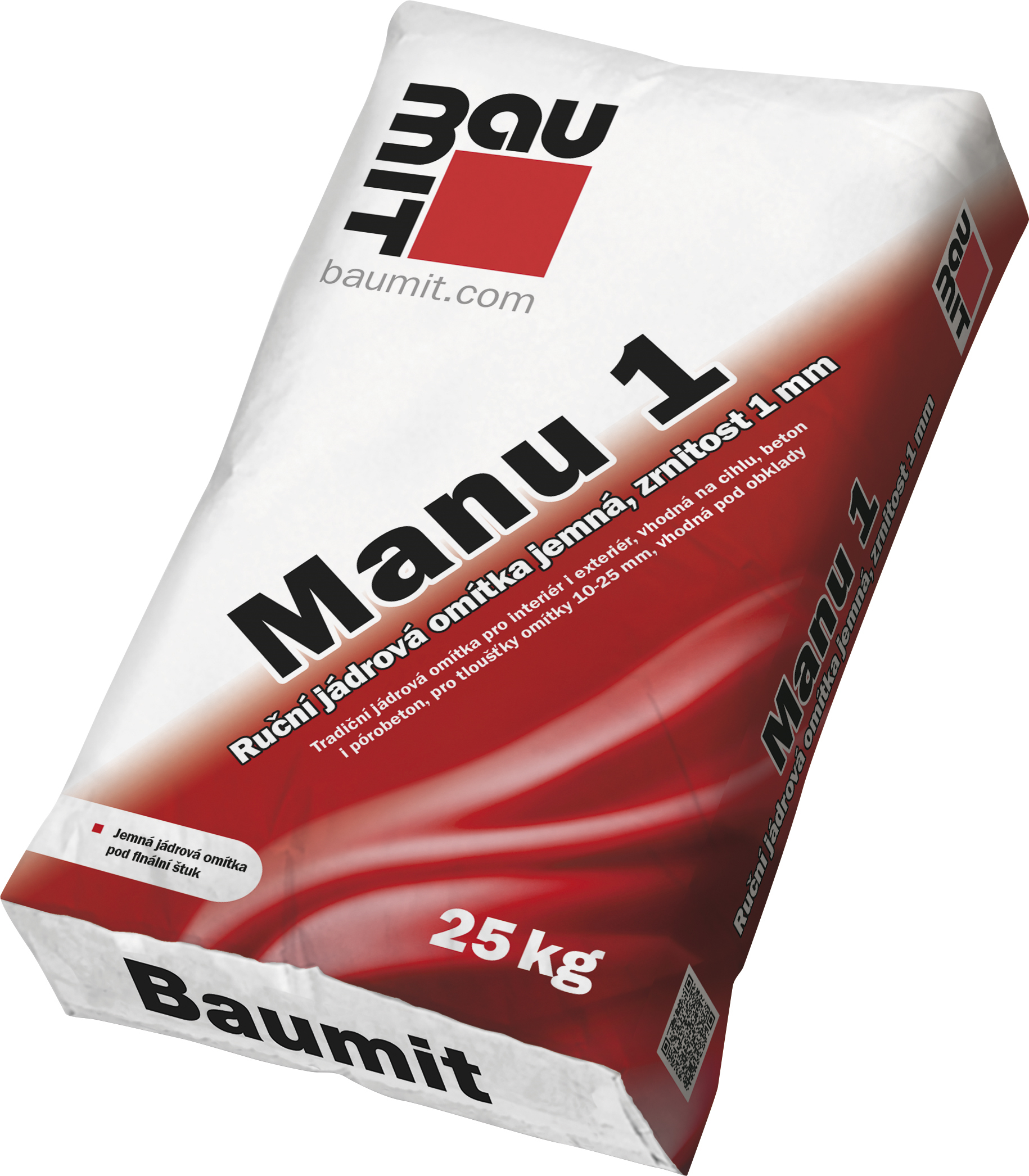 Baumit Omítka jádrová vápenocementová Manu 1 jemná 1 mm 25 kg