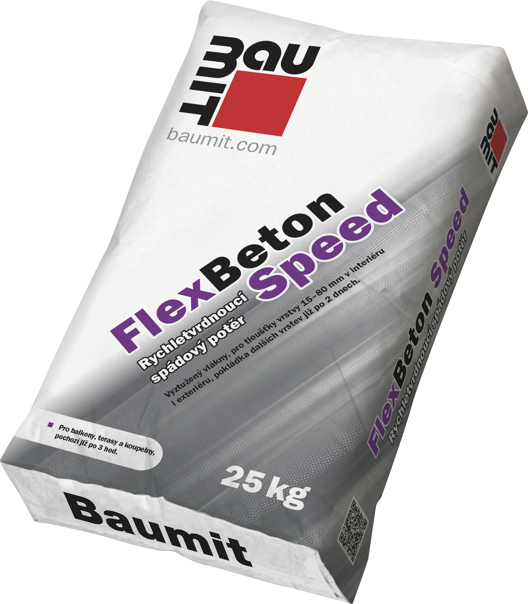 Baumit Potěr spádový vyztužený vlákny FlexBeton Speed 25 kg
